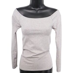 Intimately Free People Heather Gray Off Shoulder Stretch Top XS/S Balletcore